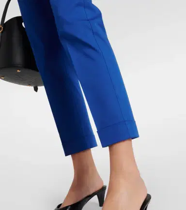 Etro High-rise cotton-blend slim pants | Thumbnail 3 Etro High-rise cotton-blend slim pants | Thumbnail 3