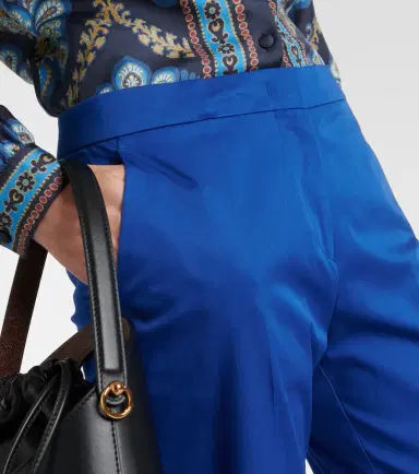 Etro High-rise cotton-blend slim pants | Thumbnail 4 Etro High-rise cotton-blend slim pants | Thumbnail 4