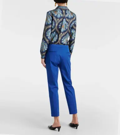 Etro High-rise cotton-blend slim pants | Thumbnail 5 Etro High-rise cotton-blend slim pants | Thumbnail 5