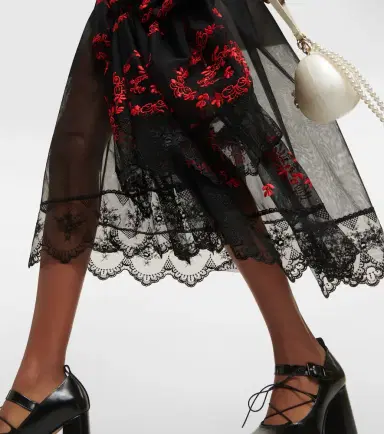 Simone Rocha Floral embroidered tulle midi dress | Thumbnail 5 Simone Rocha Floral embroidered tulle midi dress | Thumbnail 5