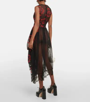 Simone Rocha Floral embroidered tulle midi dress | Thumbnail 7 Simone Rocha Floral embroidered tulle midi dress | Thumbnail 7