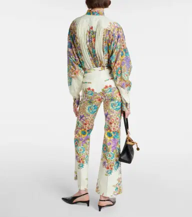 Etro Floral cotton-blend flared pants | Thumbnail 3 Etro Floral cotton-blend flared pants | Thumbnail 3