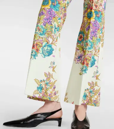 Etro Floral cotton-blend flared pants | Thumbnail 4 Etro Floral cotton-blend flared pants | Thumbnail 4