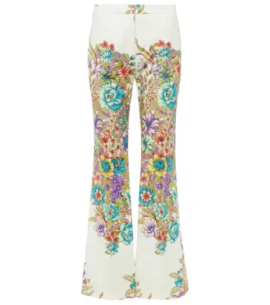 Etro Floral cotton-blend flared pants | Thumbnail 1 Etro Floral cotton-blend flared pants | Thumbnail 1