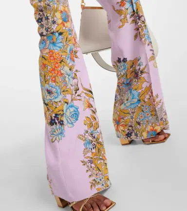 Etro Floral high-rise silk wide-leg pants | Thumbnail 4 Etro Floral high-rise silk wide-leg pants | Thumbnail 4