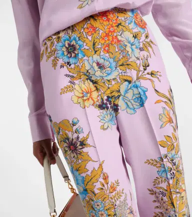Etro Floral high-rise silk wide-leg pants | Thumbnail 6 Etro Floral high-rise silk wide-leg pants | Thumbnail 6