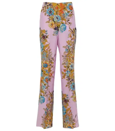 Etro Floral high-rise silk wide-leg pants | Thumbnail 1 Etro Floral high-rise silk wide-leg pants | Thumbnail 1