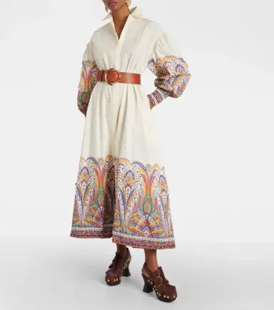 Etro Paisley cotton poplin shirt dress | Thumbnail 3 Etro Paisley cotton poplin shirt dress | Thumbnail 3
