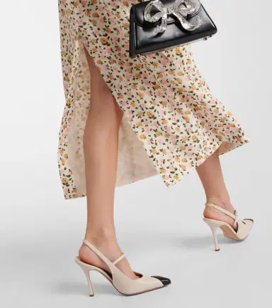 Alessandra Rich Floral silk midi dress | Thumbnail 5 Alessandra Rich Floral silk midi dress | Thumbnail 5