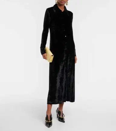 Jil Sander Velvet shirt dress | Thumbnail 2 Jil Sander Velvet shirt dress | Thumbnail 2