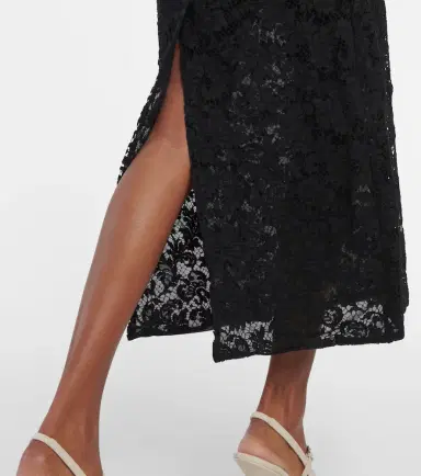 Alessandra Rich Puff-sleeve cotton blend lace midi dress | Thumbnail 3 Alessandra Rich Puff-sleeve cotton blend lace midi dress | Thumbnail 3