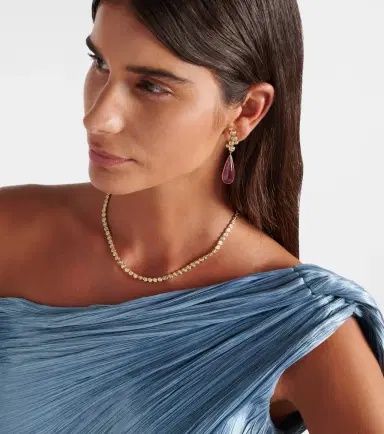 Octavia Elizabeth Blossom 18kt gold tennis necklace with diamonds | Thumbnail 5 Octavia Elizabeth Blossom 18kt gold tennis necklace with diamonds | Thumbnail 5
