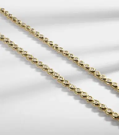 Octavia Elizabeth Blossom 18kt gold tennis necklace with diamonds | Thumbnail 6 Octavia Elizabeth Blossom 18kt gold tennis necklace with diamonds | Thumbnail 6