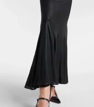 Alessandra Rich Laminated jersey maxi dress | Thumbnail 4 Alessandra Rich Laminated jersey maxi dress | Thumbnail 4
