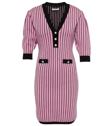 Alessandra Rich Pinstriped knit minidress | Thumbnail 1 Alessandra Rich Pinstriped knit minidress | Thumbnail 1
