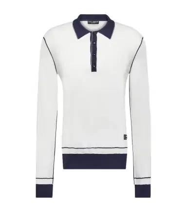 Dolce & Gabbana Silk polo sweater | Thumbnail 1 Dolce & Gabbana Silk polo sweater | Thumbnail 1