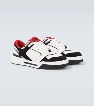 Dolce & Gabbana Roma leather-trimmed sneakers | Thumbnail 3 Dolce & Gabbana Roma leather-trimmed sneakers | Thumbnail 3
