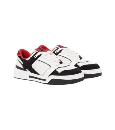 Dolce & Gabbana Roma leather-trimmed sneakers | Thumbnail 1 Dolce & Gabbana Roma leather-trimmed sneakers | Thumbnail 1