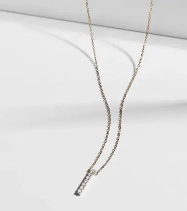 Mateo 14kt gold La Barre necklace with diamonds | Thumbnail 2 Mateo 14kt gold La Barre necklace with diamonds | Thumbnail 2