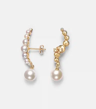 Mateo 14kt gold drop earrings with pearls | Thumbnail 2 Mateo 14kt gold drop earrings with pearls | Thumbnail 2