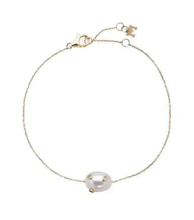 Mateo 14kt gold bracelet with Baroque pearl and diamonds | Thumbnail 1 Mateo 14kt gold bracelet with Baroque pearl and diamonds | Thumbnail 1