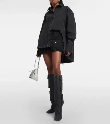 The Attico Sienna denim knee-high boots | Thumbnail 3 The Attico Sienna denim knee-high boots | Thumbnail 3