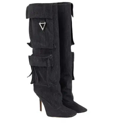 The Attico Sienna denim knee-high boots | Thumbnail 1 The Attico Sienna denim knee-high boots | Thumbnail 1