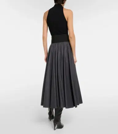 Alaïa Alaïa Belted high-rise virgin wool midi skirt | Thumbnail 5 Alaïa Alaïa Belted high-rise virgin wool midi skirt | Thumbnail 5