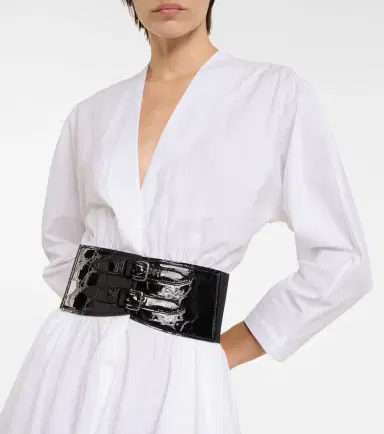 Alaïa Alaïa Cotton midi dress | Thumbnail 3 Alaïa Alaïa Cotton midi dress | Thumbnail 3