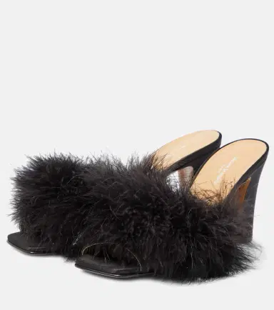 Maison Margiela Feather-embellished mules | Thumbnail 4 Maison Margiela Feather-embellished mules | Thumbnail 4