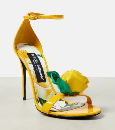 Dolce & Gabbana Keira floral-appliqué patent leather sandals | Thumbnail 2 Dolce & Gabbana Keira floral-appliqué patent leather sandals | Thumbnail 2