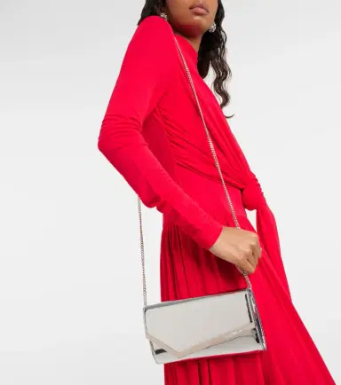 Jimmy Choo Emmie mirrored clutch | Thumbnail 4 Jimmy Choo Emmie mirrored clutch | Thumbnail 4