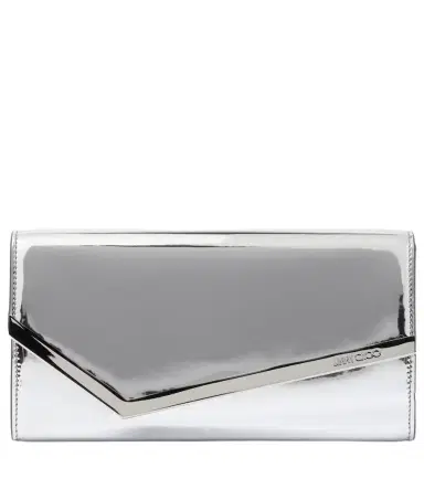 Jimmy Choo Emmie mirrored clutch | Thumbnail 1 Jimmy Choo Emmie mirrored clutch | Thumbnail 1