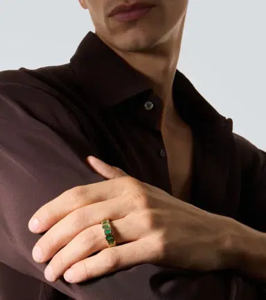 SHAY JEWELRY 18kt gold ring with emeralds | Thumbnail 4 SHAY JEWELRY 18kt gold ring with emeralds | Thumbnail 4