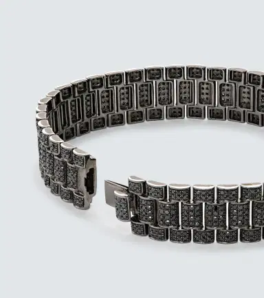 SHAY JEWELRY Rail Link 18kt black gold bracelet with diamonds | Thumbnail 4 SHAY JEWELRY Rail Link 18kt black gold bracelet with diamonds | Thumbnail 4