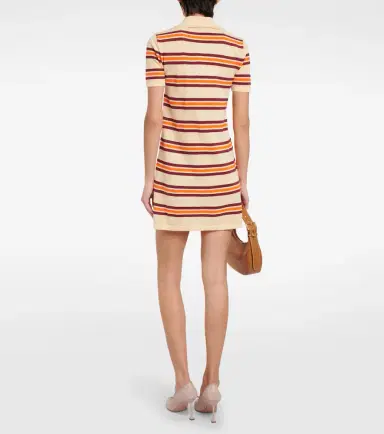 Miu Miu Striped cotton and silk minidress | Thumbnail 5 Miu Miu Striped cotton and silk minidress | Thumbnail 5