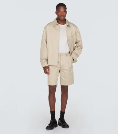 Prada Pleated cotton Bermuda shorts | Thumbnail 2 Prada Pleated cotton Bermuda shorts | Thumbnail 2