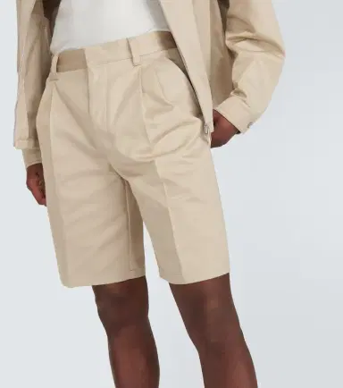 Prada Pleated cotton Bermuda shorts | Thumbnail 3 Prada Pleated cotton Bermuda shorts | Thumbnail 3