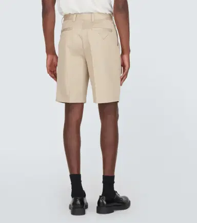 Prada Pleated cotton Bermuda shorts | Thumbnail 4 Prada Pleated cotton Bermuda shorts | Thumbnail 4