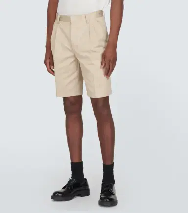 Prada Pleated cotton Bermuda shorts | Thumbnail 5 Prada Pleated cotton Bermuda shorts | Thumbnail 5