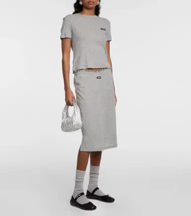 Miu Miu Cotton jersey T-shirt | Thumbnail 3 Miu Miu Cotton jersey T-shirt | Thumbnail 3