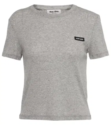 Miu Miu Cotton jersey T-shirt | Thumbnail 1 Miu Miu Cotton jersey T-shirt | Thumbnail 1