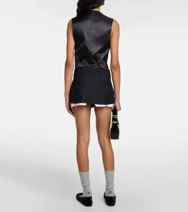 Miu Miu Pinstripe wool miniskirt | Thumbnail 2 Miu Miu Pinstripe wool miniskirt | Thumbnail 2