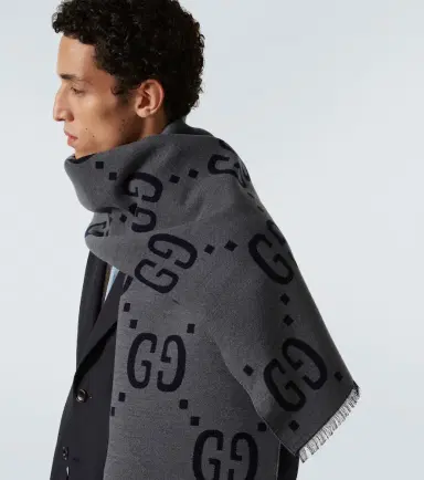 Gucci GG jacquard wool-silk scarf | Thumbnail 2 Gucci GG jacquard wool-silk scarf | Thumbnail 2