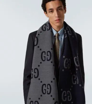 Gucci GG jacquard wool-silk scarf | Thumbnail 3 Gucci GG jacquard wool-silk scarf | Thumbnail 3