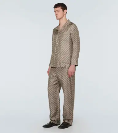 Gucci GG silk straight pants | Thumbnail 3 Gucci GG silk straight pants | Thumbnail 3