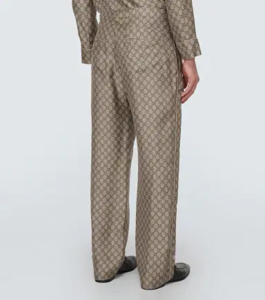 Gucci GG silk straight pants | Thumbnail 4 Gucci GG silk straight pants | Thumbnail 4