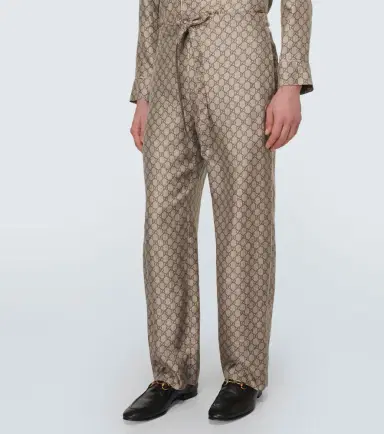Gucci GG silk straight pants | Thumbnail 5 Gucci GG silk straight pants | Thumbnail 5