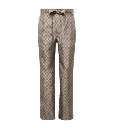 Gucci GG silk straight pants | Thumbnail 1 Gucci GG silk straight pants | Thumbnail 1