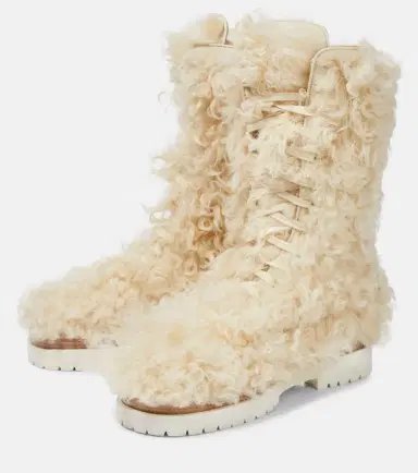 Magda Butrym Shearling lace-up boots | Thumbnail 4 Magda Butrym Shearling lace-up boots | Thumbnail 4